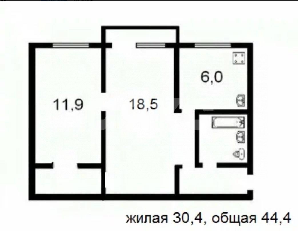 Фото №4: 2-комнатная квартира 43 м² - Федино, 11